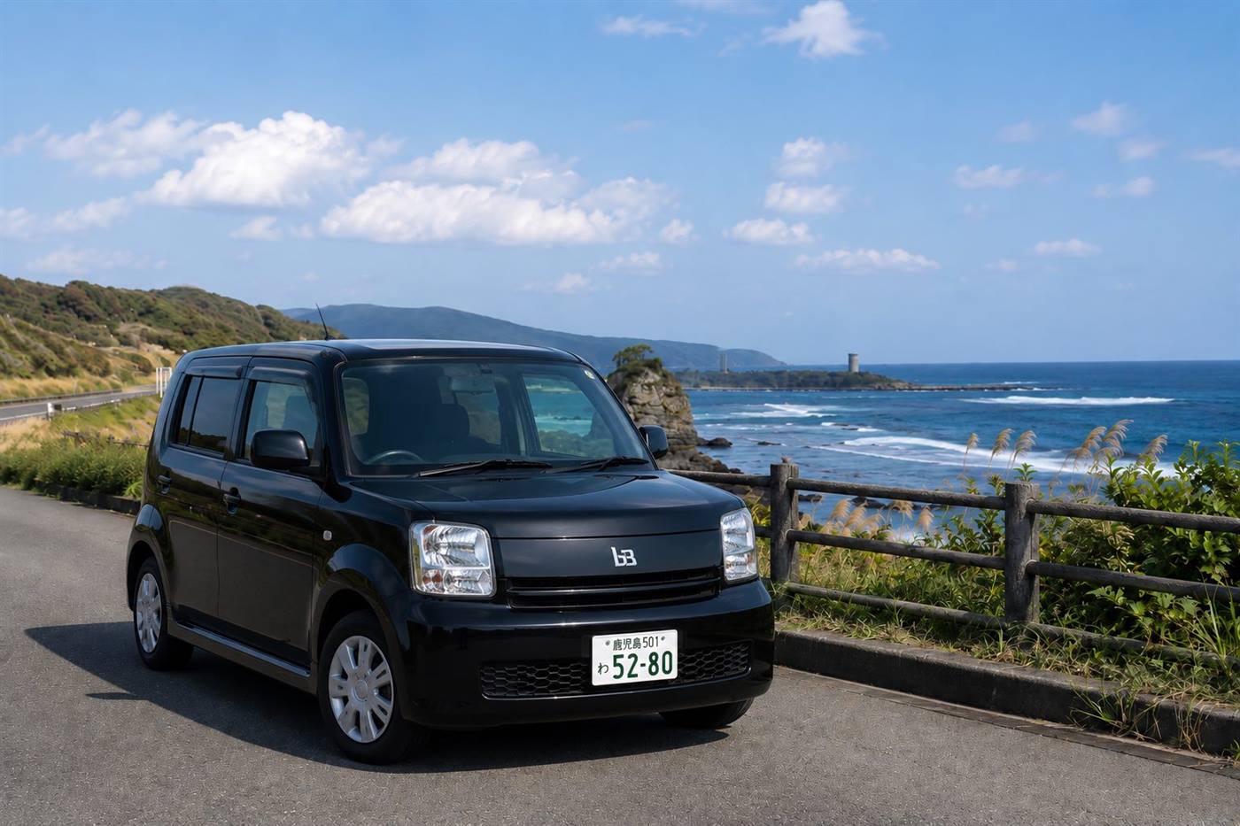 種子島で借りられるコンパクトカー（トヨタ bB）