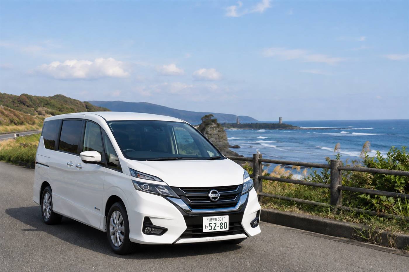 種子島で借りられるミニバン（日産 セレナ）